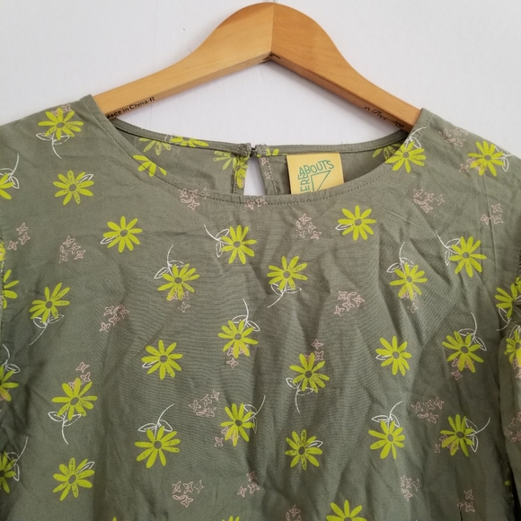 NWT Thereabouts Green Floral Blouse Size 3X - Picture 3 of 10